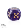 Dados de Cristal Natural Juego de Mesa de Ocio Transfronterizo Ágata Jade Tallado Estilo de Esquina Redondeada Dados de Piedra Semipreciosa Basados en Puntos de 15 mm