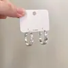 Brincos de Argola de Metal Europeus e Americanos Leve Luxo Sensação de Alto Padrão Brincos de Tarraxa Brincos de Argola Design de Joias para Orelha Senso de Design Nicho