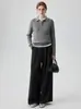 Suéter 100% lana para mujer, nueva colección otoño 2026, polo liso casual y minimalista, elegante suéter de punto trenzado