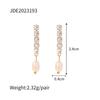 Estilo de celebridad de internet moda elegante exquisita micro incrustación de circonita perla de agua dulce fila de orejas borla pendientes personalizados joyería para orejas