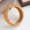 Pulsera Ancha de Ratán Estilo Playa Vacacional, Pulsera de Paja Estilo Bohemio, Pulsera Tejida a Mano Estilo Étnico Tribal