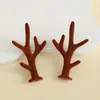 Accesorios de Diadema con Pelusa de Reno Navideño para Niños, Cuernos Lindos, Pasador DIY, Tocado, Cuernos Creativos, Venta al por Mayor