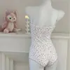Novo Pijama Sexy para Mulheres 2026, Vestido de Peça Única Floral de Verão com Bojos, Camisola Justa, Estilo Puro Desejo