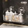 Estante con ventosa para cocina, baño y inodoro, solución de almacenamiento sin taladro para montaje en pared, caja de almacenamiento para lavabo