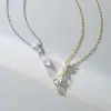 Collar Lágrimas de Noche Estrellada de Plata 925 con Moissanita de 1 Quilate en Forma de Gota de Agua para Mujer, Cadena de Clavícula Versátil de Lujo Ligero Estilo Coreano, Regalo para Novia
