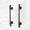 Estilo Industrial Loft Tirador de Puerta de Granero Americano Hierro Forjado Retro Negro Puerta Corredera Puerta de Madera Armario Tirador de Puerta de Gabinete