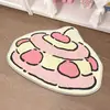 Alfombra de Animales de Dibujos Animados Lindos Alienígena Pasillo Cachemira Sintética Linda Absorbente de Sonido Antideslizante Sala de Estar Dormitorio Alfombra de Mesita de Noche