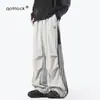 Pantalones tácticos de secado rápido estilo americano para hombres y mujeres, pantalones rectos holgados de verano con curvas, versátiles con rayas de cremallera lateral, pantalones de trabajo de paracaidista