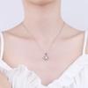 Collar de Trébol de Cuatro Hojas de Moissanita de Imitación Popular de Transmisión en Vivo para Mujeres, Colgante de Flor de Moda para Mujer de Lujo Ligero como Regalo para Mejores Amigas