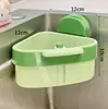 Cesta triangular para desagüe de fregadero tipo ventosa con prensa, separador de fregadero de cocina para restos de comida y hojas de té, cesta coladora de residuos, cesta filtrante de agua