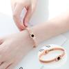 Pulsera Yunyao de Oro Rosa 18K con Números Romanos para Mujer, Pulsera Sencilla y Personalizada de Acero de Titanio, Accesorios Clásicos al por Mayor
