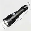 Linterna Led de Alta Intensidad Personalizada con Reflector Grande de Aleación de Aluminio, Linterna Recargable P50 para Uso en Patrulla y Emergencia, Linterna Portátil de Alta Intensidad
