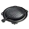 Pastel de Pollo Coreano Queso Molde para Hornear Concha de Tortuga Piedra Maifan 350mm Parrilla Comercial de Carbón 245mm Rejilla Central de la Sartén