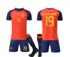 26-27 España Local 19 Selección Nacional Camiseta de Fútbol Niños Adultos Uniforme de Equipo Camiseta Talla 14 - 3XL