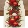 Amazon Cross-Border Novo Caminho de Mesa de Natal Vendas Diretas do Fabricante Boneco de Neve de Inverno Papai Noel Estampa Tapete de Mesa