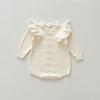 Suéter de punto con mangas para bebé, mono de encaje bonito para niña, otoño e invierno, coreano, nuevo