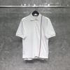 TIME BREATHE TB Camiseta Polo de Verano de Manga Corta para Hombre Roja Blanca Azul Cinta Lisa Solapa
