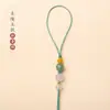 Llavero de ágata de jade Dongling tejido a mano accesorios de cordón semiacabado cadena para teléfono móvil cuerda llavero de pareja diy