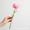 Ramo de flores artificiales de seda de clavel para el Día del Maestro, regalos para el Día de la Madre, decoración de bodas y flores artificiales decorativas