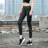 Pantalones de yoga y fitness de cintura alta para mujer, de malla de nueve puntos, ajustados y de secado rápido, para correr, exteriores y exteriores.