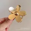 Pinza Metálica para el Cabello con Flor Transfronteriza, Pinza de Tiburón Grande de 7 cm, Pasador Simple y Elegante para la Parte Posterior de la Cabeza, Accesorio para el Cabello