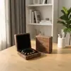 Caja de almacenamiento de pulseras de madera de nogal negro, caja de joyería de madera maciza para cuentas budistas, caja de almacenamiento de bucle único, caja de joyería antioxidante y a prueba de polvo, estilo vintage