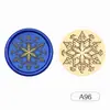 Sellos de Cera Serie Navideña con Diseños de Muñeco de Nieve, Copo de Nieve y Reno, Varios Estilos, Cabezales de Cobre para Diario y Sellado de Sobres
