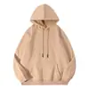 Nueva sudadera con capucha gruesa de forro polar de peso pesado transfronteriza de 360 g, color liso, unisex, serie de colores caramelo, versátil