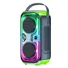 Nuevo Altavoz de Karaoke Satchel Bluetooth Transparente Colorido Estilo Mecha Doble de 5 Pulgadas 50W