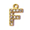 Pingente de Aço Inoxidável com 26 Letras Inglesas Cravejadas de Diamante DIY para Mulheres A-Z Brincos Pulseira Colar Pingente de Joia em Aço Titânio