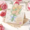 Cartão de Cumprimentos para o Dia do Professor, Cartão 3D Feito à Mão, Presente de Gratidão para o Feriado, Novo Modelo 2026, Pequeno Buquê de Flores de Bênção