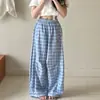 Calça Antimosquito Infantil Menina Verão 2026 Nova Calça Casual Xadrez Fina de Verão Combinação Pai e Filho Calça Leve