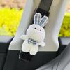 Lindas almohadillas de hombro para cinturón de seguridad de coche de dibujos animados decorativas de felpa cubierta para cinturón de seguridad de coche anti-desgaste par universal para 4 estaciones