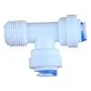 Accesorios Universales para Purificador de Agua Adaptador de Tres Vías con Rosca Lateral de 3/8 de Pulgada a Conexión Rápida de 1/4 de Pulgada Adaptador Reductor de Rosca de 16.5 mm Uno a Dos