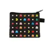 Cartera de monedas de dibujos animados de Pac-Man, monedero con cremallera, tarjetero con temática de videojuegos y bolsa para guardar auriculares - al por mayor