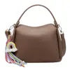 Bolso de Mano de Cuero Graneado Simple de Nicho para Mujer Verano Nuevo Versátil para el Uso Diario, Viajes, Salidas, Bolso Cruzado de Hombro Casual