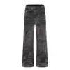 Pantalones largos de hombre de pierna ancha rectos holgados, lavados retro americanos de tendencia transfronterizos, jeans de silueta relajada, fluidos y modernos