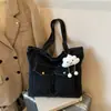 Bolsa de Lona de Mezclilla de Gran Capacidad para Mujer, Nuevo Modelo 2026, Mochila Escolar para Estudiantes, Bolsa de Mano de Viaje, Bolso de Hombro para el Trabajo