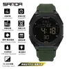 El Reloj Más Vendido de Sanda, Reloj Electrónico Multifuncional con Alarma de Repetición, Esfera Grande, Luminoso, Resistente al Agua, Reloj Deportivo para Jóvenes