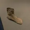 Botas elásticas adelgazantes de tacón alto para mujer 2026 nuevo otoño retro versátiles con hebilla Botines de temperamento para mujeres bajitas