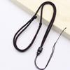 Novo par ajustável Hetian jade puxar prata de seda sândalo diy cordão pingente acessórios trançado linha jade colar corda