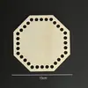 1 pieza de base circular hecha a mano creativa para cesta, base de tablero de madera natural para almacenamiento de bolsos de ganchillo