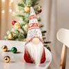 Decoración navideña artículos para festivales cuadros blanco y negro bosque Muñeco del Viejo de la Navidad Decoración Papá Noel pequeño colgante muñeco sin rostro