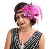 2019 Nuevo estilo popular transfronterizo diadema para fiesta de baile diadema de plumas de avestruz del bosque plumas de mariposa accesorios para el cabello