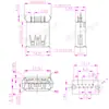 Enchufe hembra conector AF de interfaz USB 3.0 vertical recto plano 180 grados pie doblado 15.0 alta velocidad