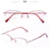 Nuevas Gafas de Negocio para Mujer Montura Media Cepillada Elegantes Versátiles Graduadas Disponibles para Venta al por Mayor y Venta al por Mayor por Lote Mixto