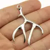51X40Mm 4.3g Accesorios de Joyería Multicolor Colgante de Astas de Animales Lindos Hechos a Mano para Manualidades