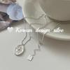 Corea del Sur 2024 nuevo diseño plata S925 plata esterlina oval marca rosa collar personalidad alto estilo ins