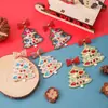 Pendientes de Navidad transfronterizos europeos y americanos, pendientes clásicos de árbol de Navidad con cuentas de metal, pendientes de moda de reno y lazo con pedrería