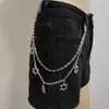 Joyería Transfronteriza Europea y Americana Colgante de Estrella de Seis Puntas Retro Cadena para la Cintura Personalizada Versátil de Metal para Pantalones Accesorios de Cadena Multicapa para Mujer